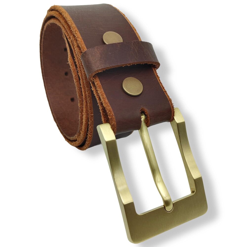 4457 1 1/2" 38 mm Heavy Duty Solid Brass Single Prong Belt Buckle